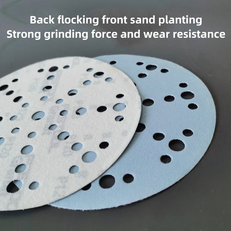 10pcs FESTOOL 6-inch 48-hole Sandpaper 150mm Round Flocking Dry Ground Sandpaper Car Paint Dust-Free Sanding Disc Abrasive 3