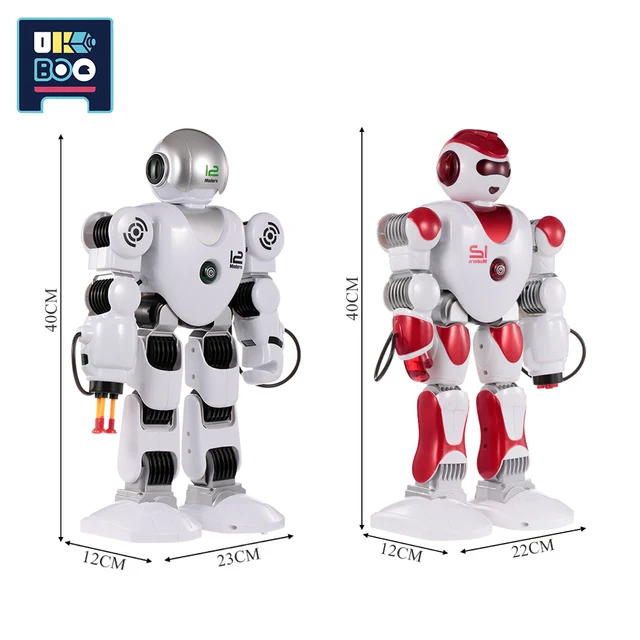 UKBOO Fighting RC Robot Remote Contro Intelligent Police Strike Force Policewoman Program Educational Toys for Children Kid Gift 2