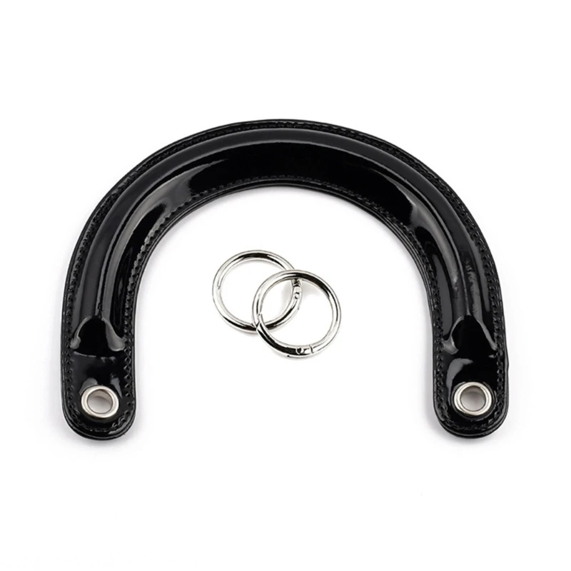 

Replacement Handbag Handles Tote Bag Handle Lady Purse Handles UShape Handle with Buckle for BeachBag Woven Bag DIY 517D