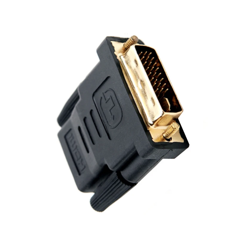 Hdmi vrouwelijk - dvi-i (24 5) mannelijk adapter verguld - multimedia