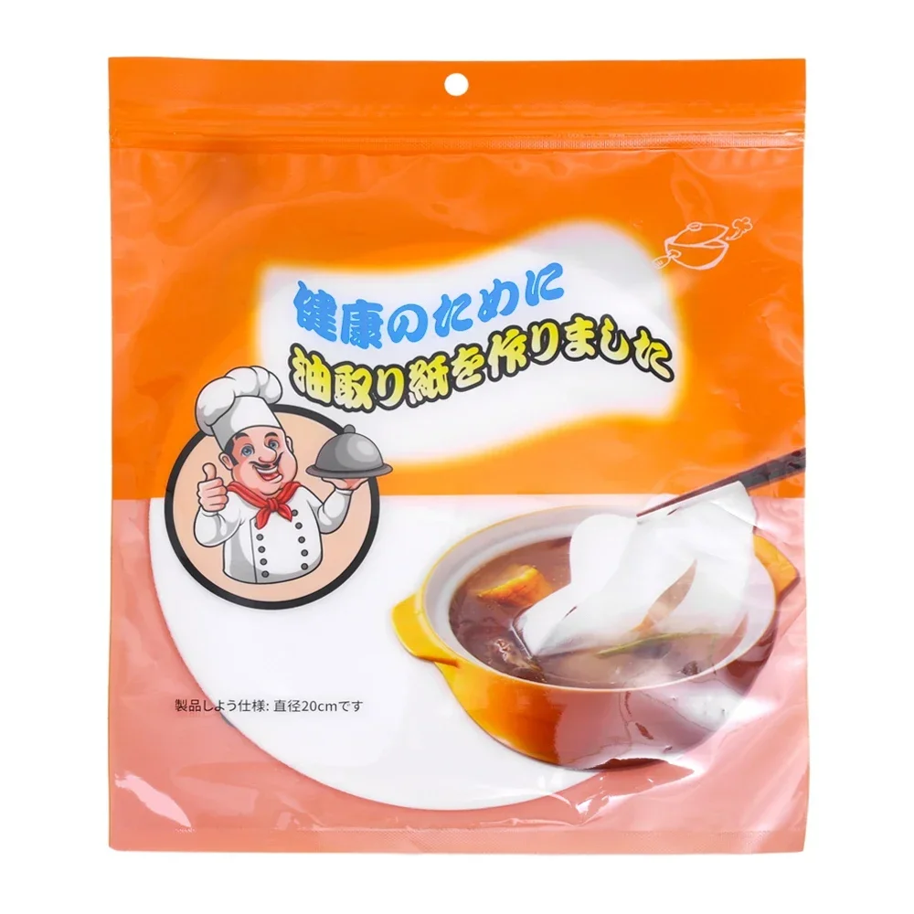 30/60Pcs Disposable Soup Oil Absorbing Paper Food Soup Blotting Oil Health Filter Paper Food Grade Kitchen Gadgets Accessories