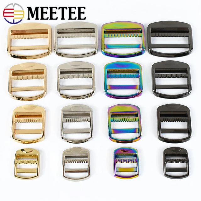 5/10/20Pcs 20/25/30/40mm Metal Buckle Backpack Double Pin Slider Hook  Webbing Adjustment Buckles Coat Belt Clip Clasp Accessory