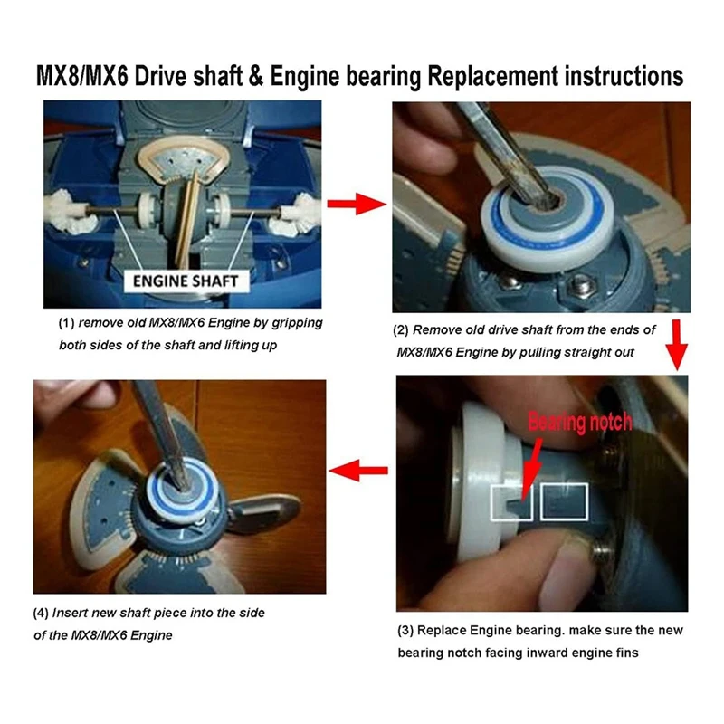 ForMX8EliteMX6EliteForMX8MX6PoolCleanerDriveShaftRebuild