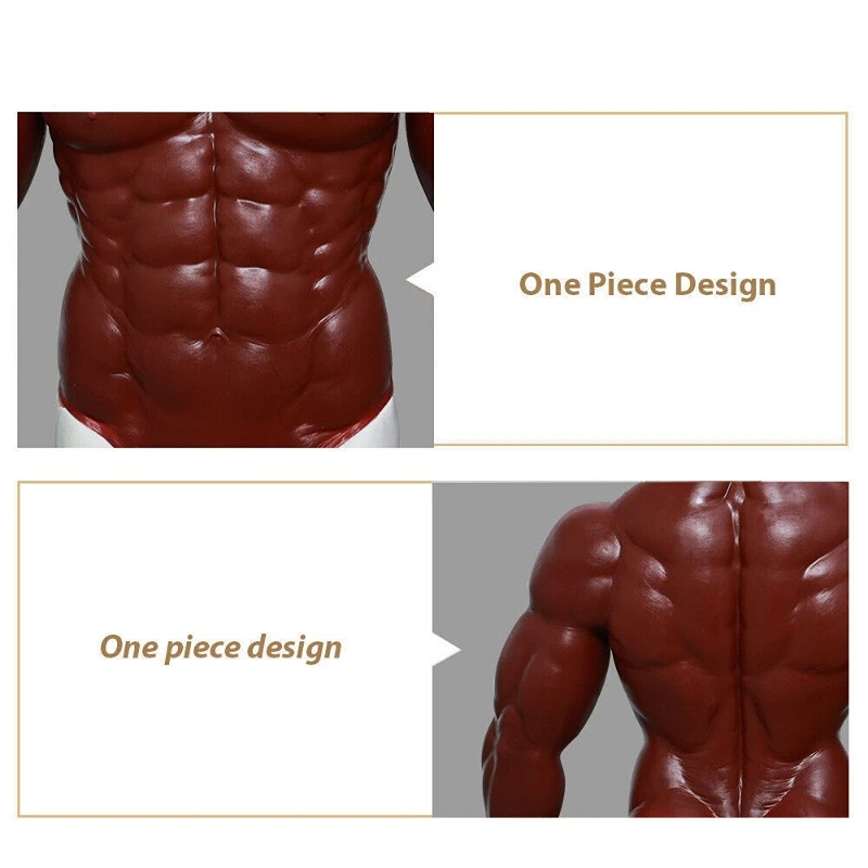 Men's Silicone Muscle Suit Upgrade False Chest Abs Is Suitable for Cosplay Large-scale Stage Performance Clothing