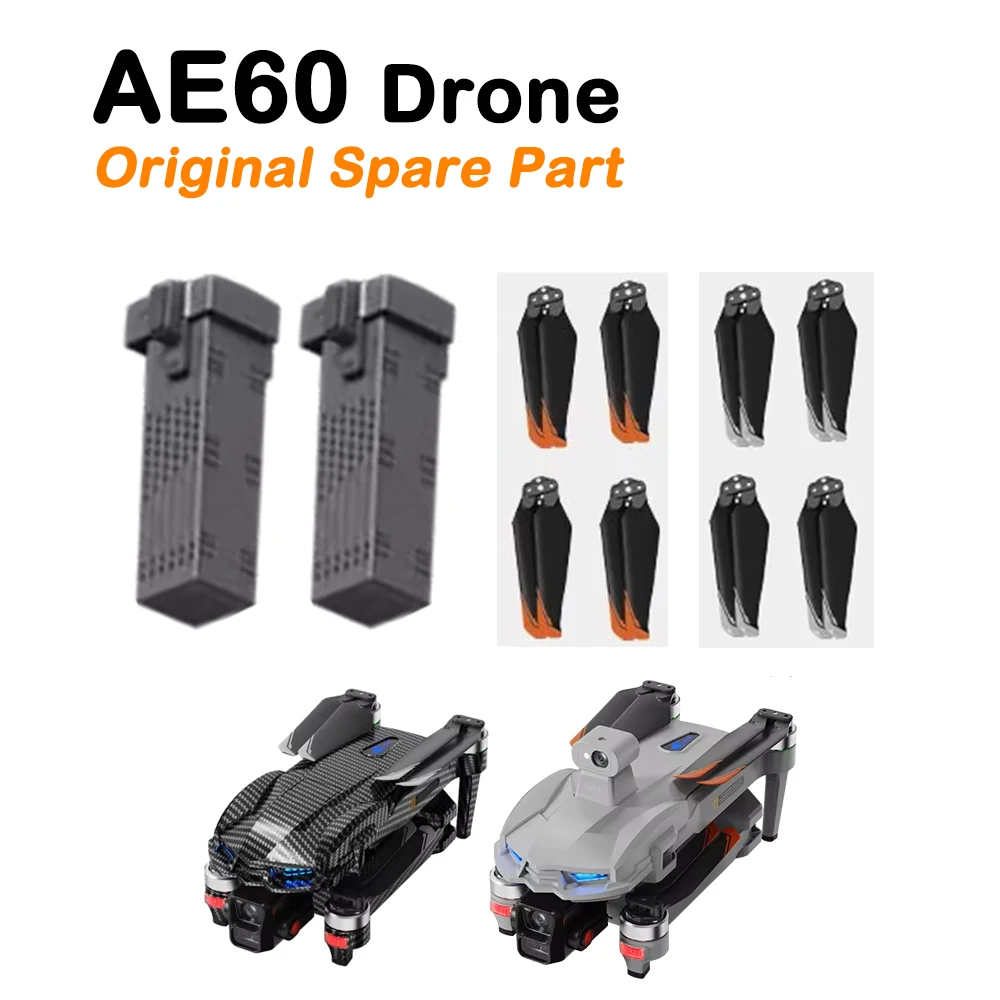 AE60 AE60MAX Drone Original AE60 ใบพัดใบพัด Maple Leaf/ส่วนแบตเตอรี่ Brushless Drone AE60 อุปกรณ์เสริม