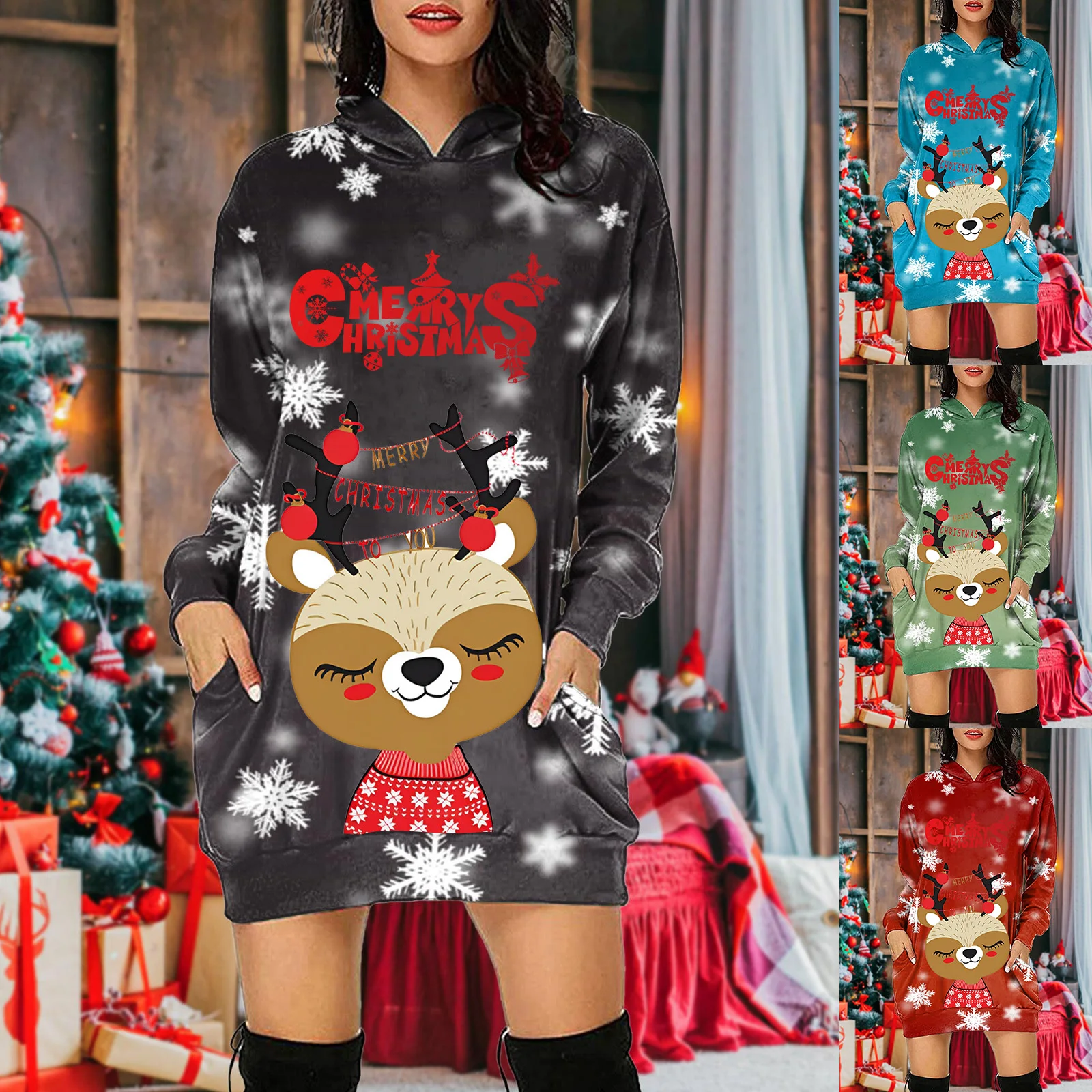 

Extra Long Sweatshirt Casual Sweatshirt Women's Mid Length Hooded Sweatshirt Long Extra Long Sweatshirt Casual Sweatshirt