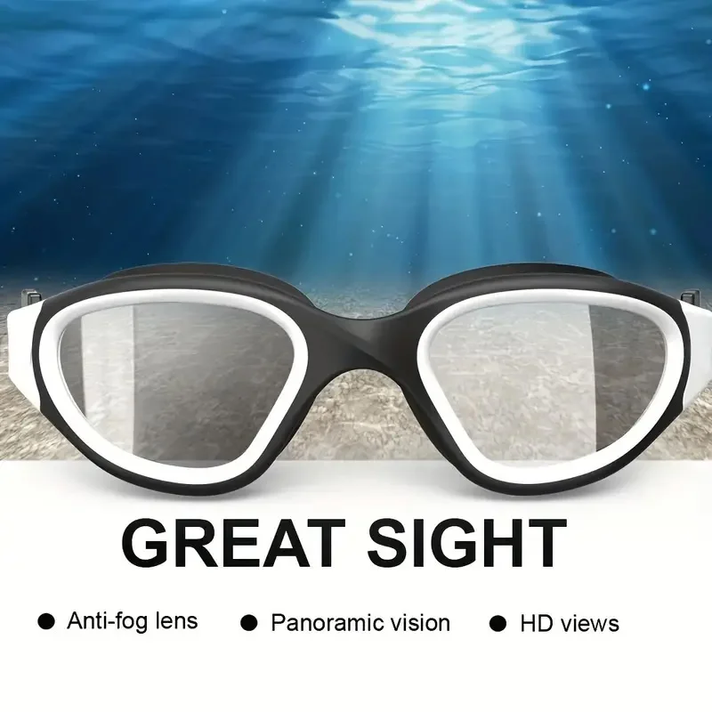 Adult Anti-Fog UV Protection Lens Men Women Swimming Goggles Waterproof Adjustable Silicone Clear Lens Swim Glasses Adults 3