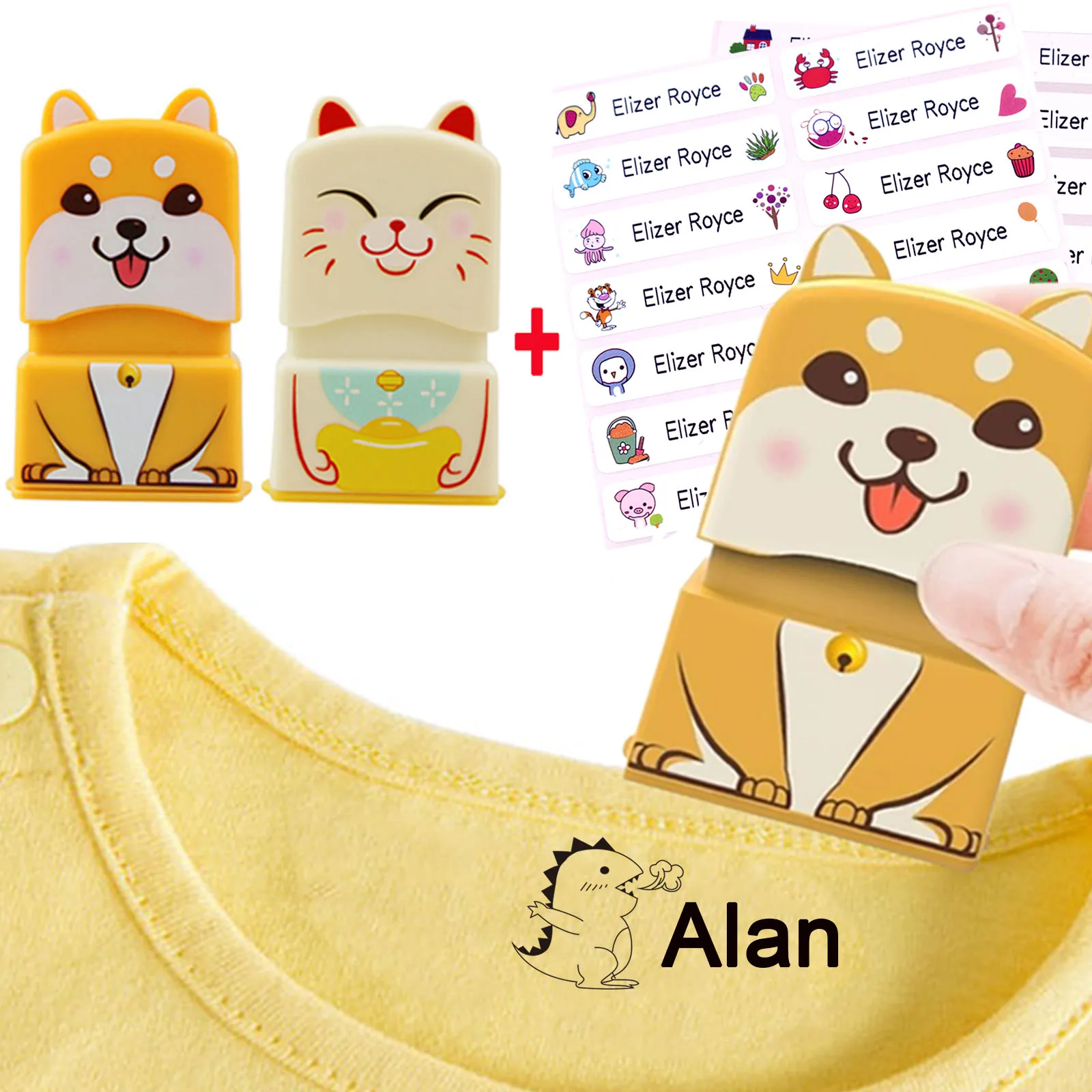 bodybelieve Name Stamp for Clothing Kids, Customized Personalized Labels  for Kids. Non-Fading School Uniform Custom Stamp. Clothing Labels for  Daycare