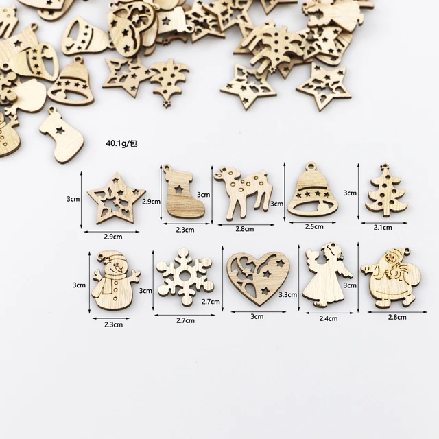 100pcs Wooden Snowflakes Unfinished Wood Ornaments Cutouts Christmas Wood  Snowflake Christmas Craft Embellishment for Christmas - AliExpress