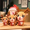 Christmas Santa Stuffed Toys Reindeer Plush Pillow Soft Festival Doll Plushie For Christmas Kids Girls Gift 6