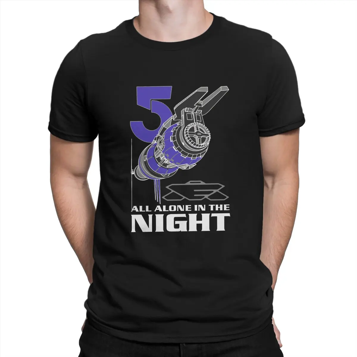 

All Alone In The Night TShirt For Men Babylon Five Jeffrey Sinclair TV Clothing Fashion T Shirt Homme