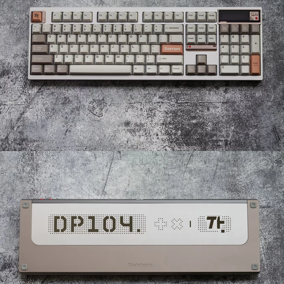 TickType DP104 メカニカルキーボード 2.4g ワイヤレス トリモード RGB