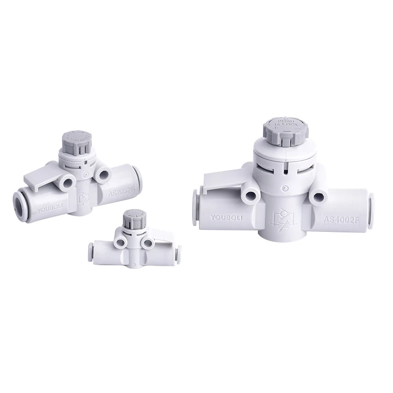 

SMC Type Pipeline Throttle Valve Straight-through Regulating Valve Stainless Steel Circlip AS1002F-04A 06A AS2052F-08A