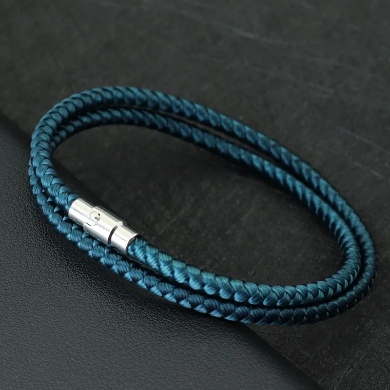 Neues minimalistisches Seilarmband für Männer und Frauen, doppelte Sicherheitsschnalle, magnetisches Paar-Armband, Klasse A, Kielschnur, glückliches rotes Armband, Geschenk – Detail 16