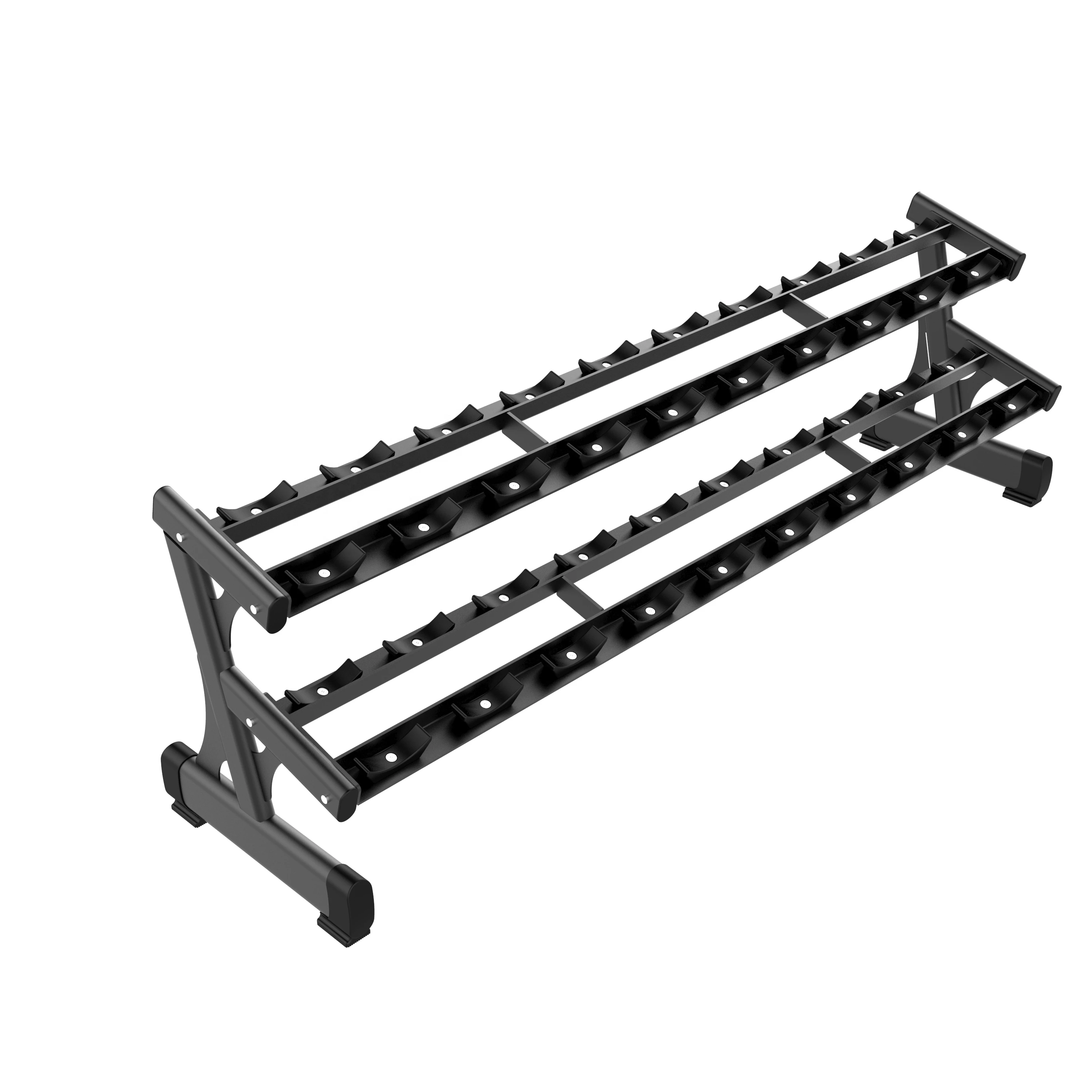 

Indoor Sport Fitness equipment in Gym Free weight double tier Layer Dumbbell Rack