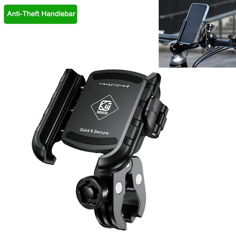 Premium Aluminum Motorcycle Phone Holder with Quick Lock Mechanism