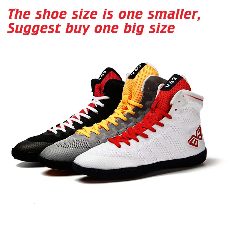 Wrestling Shoes Male Boxing Shoes Fighting Sanda Strength High Top Shoes Light Fighting Boots Weightlifting shoe Sneakers