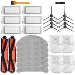 Robotic Vacuum Cleaner Spare Parts Kit with Mop Cloth, HEPA Filter, Main Brush, Side Brush, and Dust Bag Accessories (Set 1)
