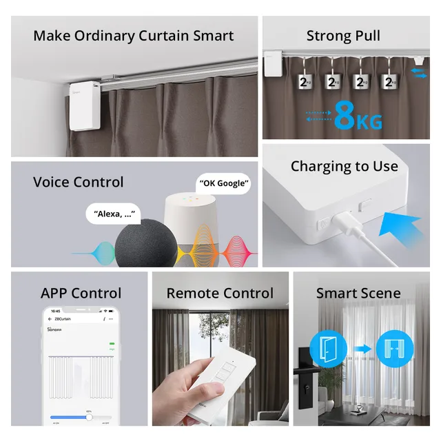 SONOFF Zigbee Smart Curtain Motor, Requires Zigbee 3.0 HUB, Electric  Curtain Driver for Remote Control and Home Automation, Compatible with  Alexa, Google Assistant and IFTTT: : Tools & Home Improvement