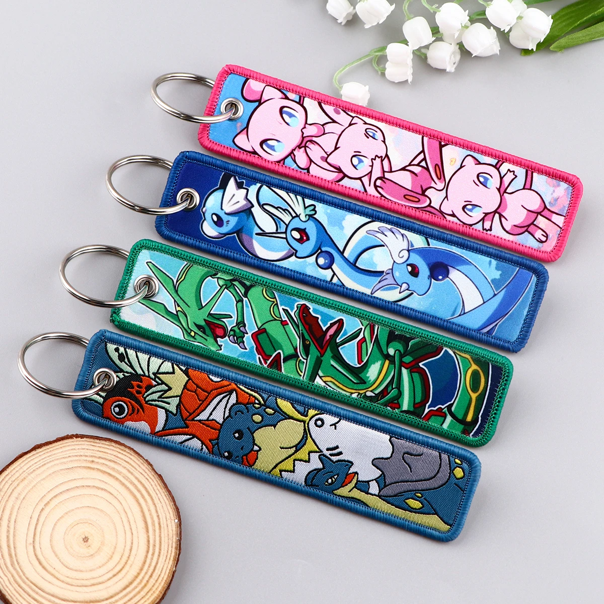 Charming Anime Cute Cartoon Embroidered Keychain | Stylish Key Holder & Accessory Gift