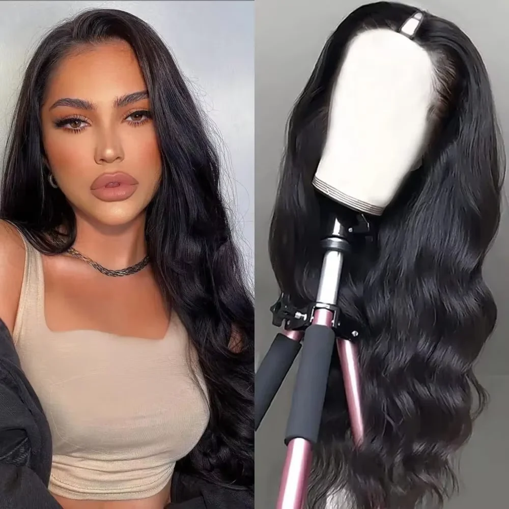V part Wig Body Wave Human Hair For Women 220 Density Wear To Go Natural Colored Upgrade 28 32 Inches V Part Wigs Human Hair