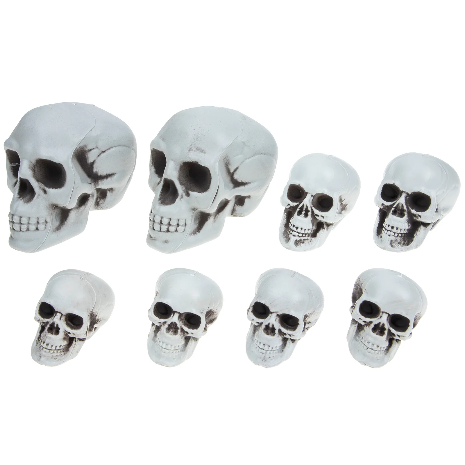 

8Pcs Halloween Skull Model Realistic Fake Skull Adornment Scared Props