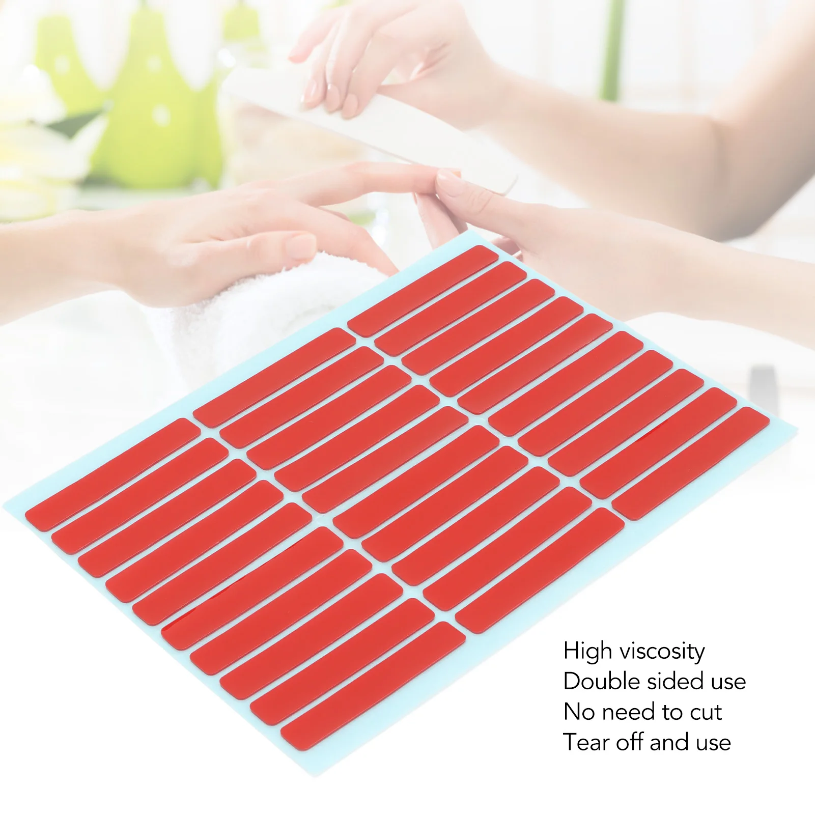 Nail Tip Mounting Tape 10 Sheet Nail Art Mounting Tape Salon Double Sided Adhesive Accessory for Tip Color Display