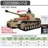 COOLBANK henglong 3859-1 Upgrade Version 1:16 Remote Control German Panzer IV F2 Tank Model Airsoft bullets W/ (5000mah Battery) 5