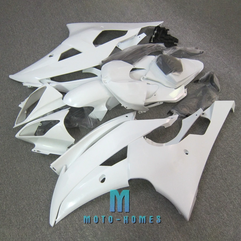 

Free Custom Painting Fairing Set for YAMAHA R6 2008 - 2013 2014 2015 2016 All White Fairings Kit YZFR6 08-16 Aftermarket Parts