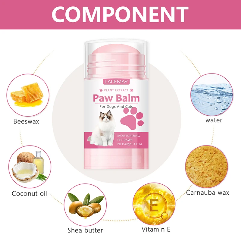 40g Cats Paw Protector Cream Cat Nose And Paw Balm Pet Feet Moisturizer Foot Cream For Dog Crack Feet Repair Pet Accessories 4