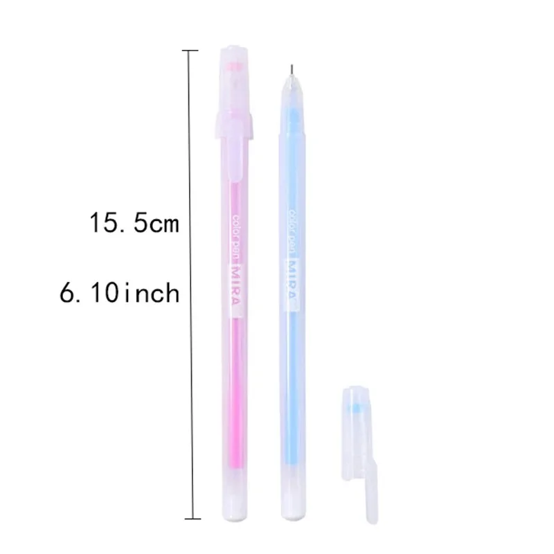 1-12 PCS Colored gel pens set Kawaii blue 0.5 mm ballpoint pen for journal Cute School supplies Korean stationery 6