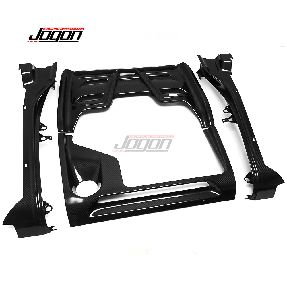 Full Sets Carbon For Lotus Emira Sports Coupe V6 2022-2024 MT Car Front Engine Hood Bodykit Vent Frame Cover Trim Accessories