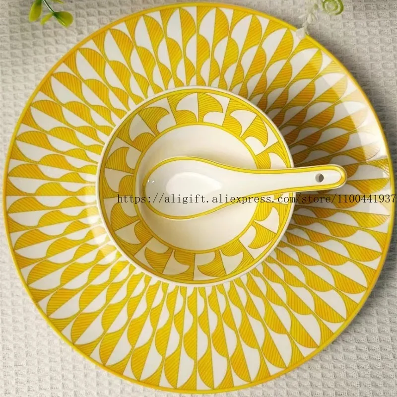 أطباق عشاء بورسلين فاخرة تصميم أوروبي