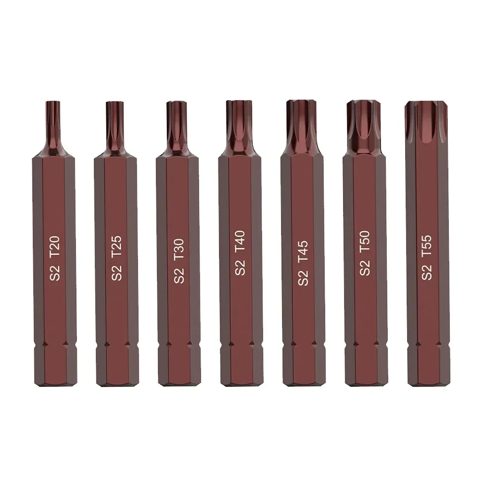 T50 Torx-Bit-Set – 8-teilig, Mit 6-Punkt-Stern Und Sechskantschaft Für Schraubendreher & Bohrer
