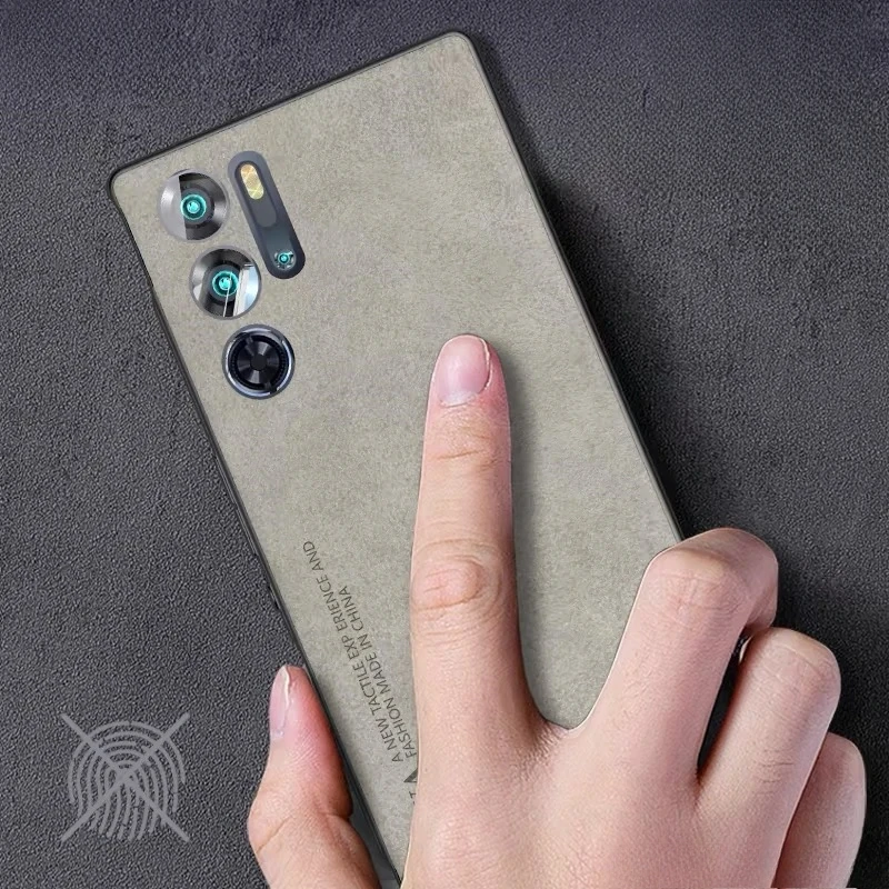 Luxury Sheepskin Leather Phone Case with Matte Silicone Bumper Cover