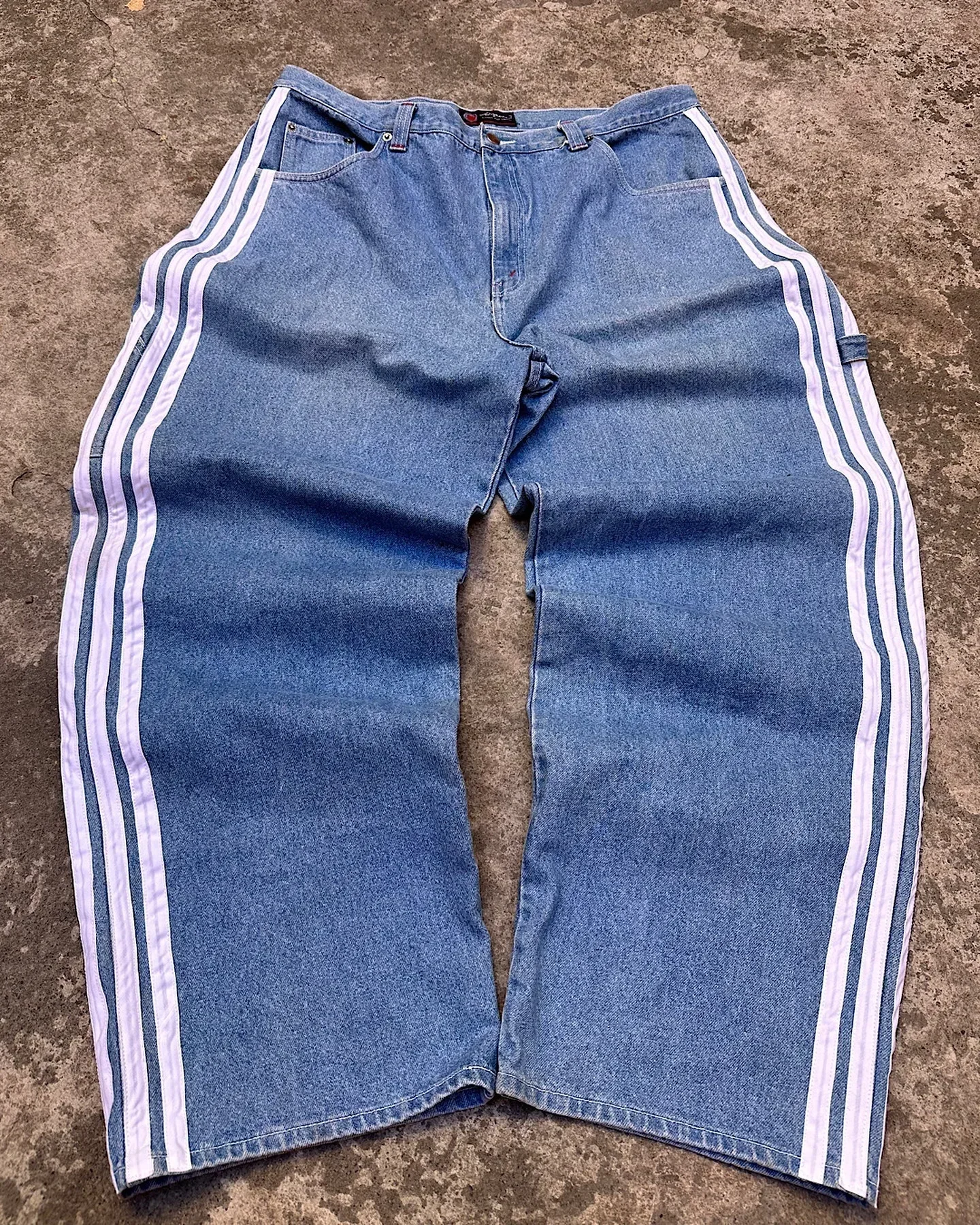 Men Jeans Mens Jeans Jeans Trousers Denim Trousers Y2K Jeans Baggy Embroidered Striped Harajuku Sweatpants Hip Hop Streetwear Casual Wide Leg Denim Pants Aura