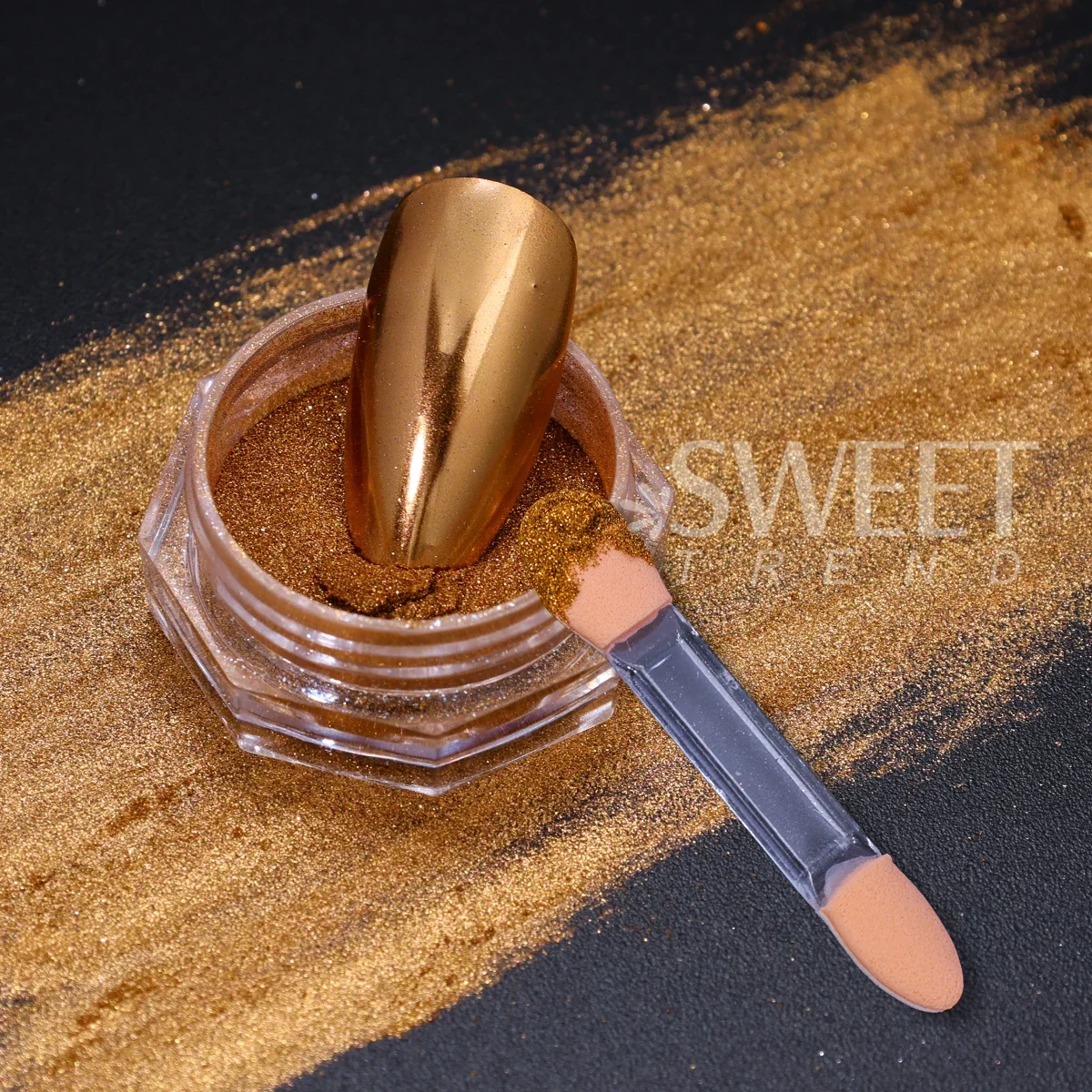 24pcs Colorful Y2K Mirror Nail Glitter Pigment Gold Silver Pink Metal Chrome Rubbing Dust DIY Charm Flash Manicure Decor Powder