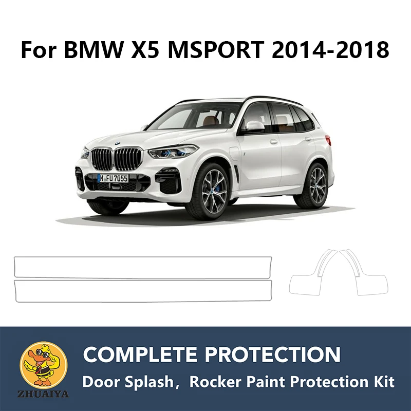 

PreCut Rocker Panels Paint Protection Clear Bra Guard Kit TPU PPF For BMW X5 MSPORT 2014-2018