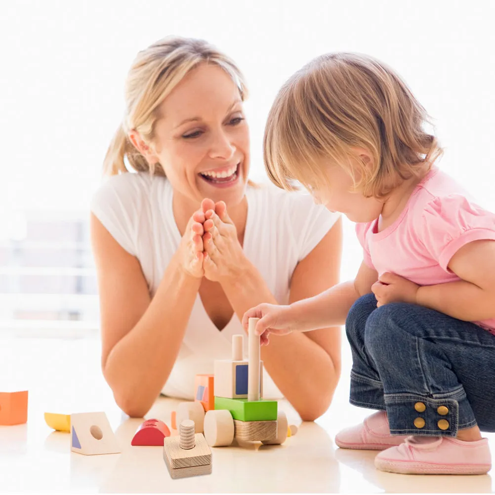 나무 DIY 조립 나사 매칭 교육용 조기 학습 너트 설치 게임 부모-자녀 상호작용 수제 프리미엄