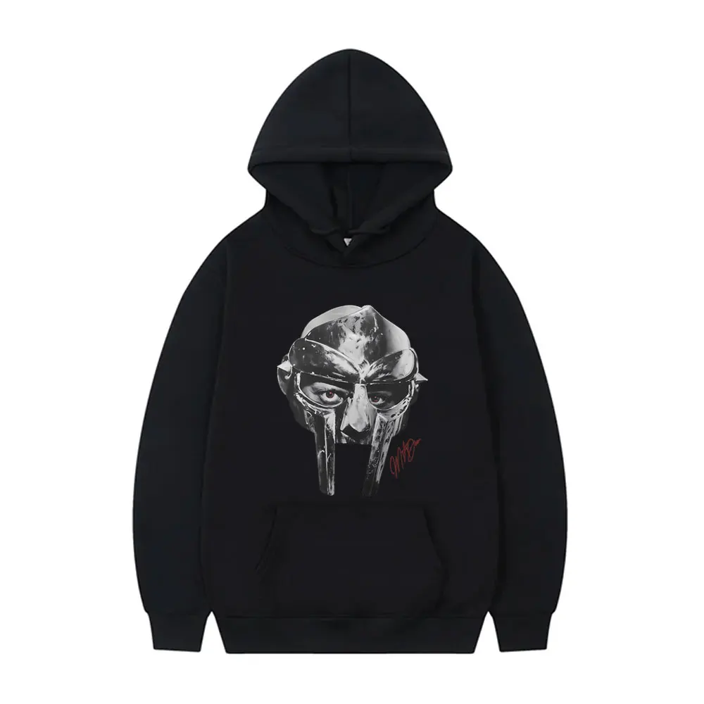 

Rapper Mf Doom Madlib Madvillain Metal Mask Face Hoodie Male Vintage Hip Hop Rap Oversized Pullover Men Women Casual Sweatshirt