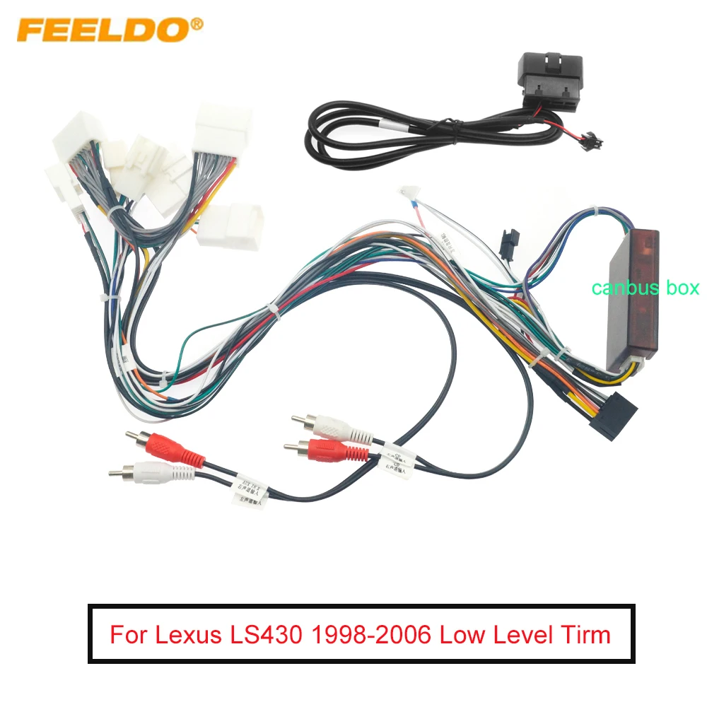 

FEELDO Car 16Pin Stereo Power Wiring Harness Cable With Canbus & OBD Wire For Lexus LS430 (1998-2006) Radio Power Wire Adapter