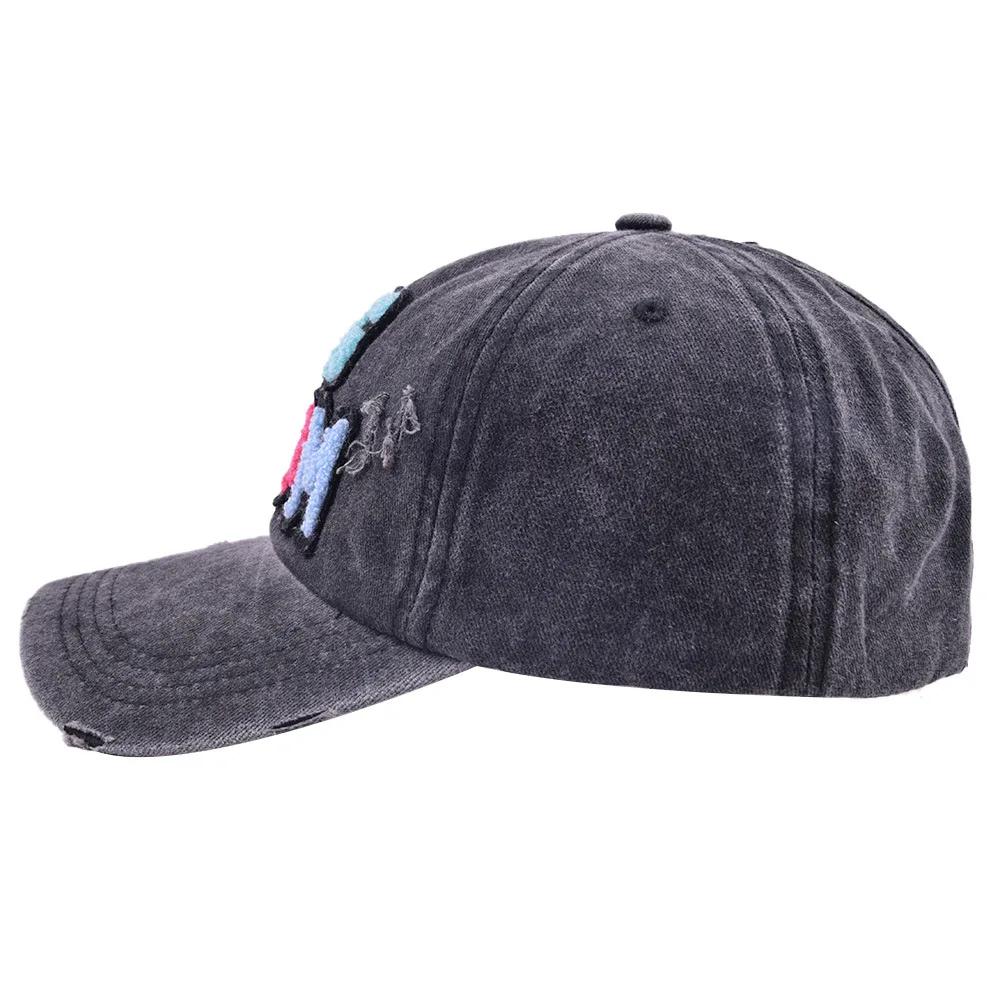 Berretti da baseball con patch ricamati per mamma cane Cappelli snapback lavati regolabili per donna Cappello da papà Hip Hop in cotone Vintag all'aperto_voghion.com