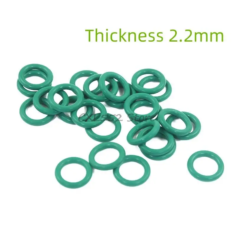 

10Pcs OD 7/8/9/10/11/12/13/14/15/16/18/18.5/20/20.8/21x2.2mm Green FKM Fluorine Rubber O-Ring Sealing Ring Washer Gaskets