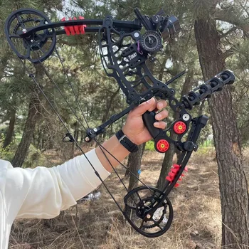 Compound Bow Adjustable 30-70lbs Weight - Shooting Steel Ball Draw Archery Sets - Left Right Hand Hunting Bows Adults & Beginners Kit 2