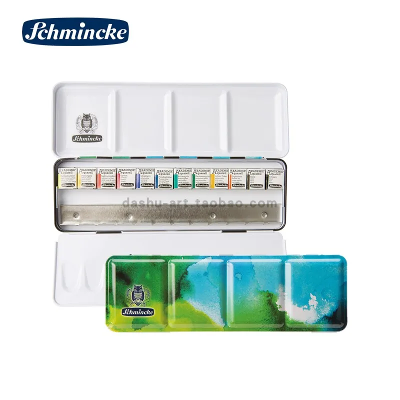 Schmincke Akademie Quarell Watercolor Paint Set Acdemic Germany