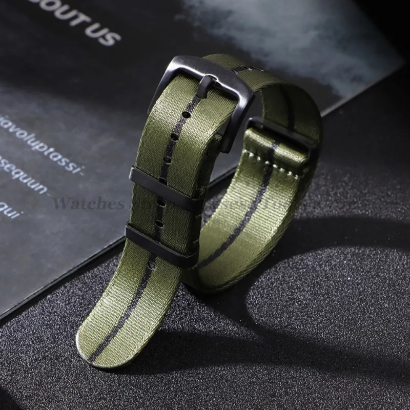Premium Nylon Watch Strap with Black Ring Buckle - Universal Sports Band
