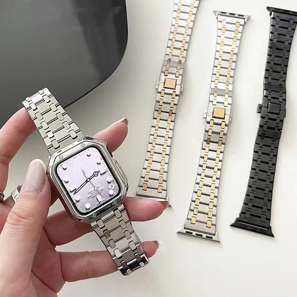 

Correa For Apple Watch Ultra 49mm Band Series 8 7 45mm 41mm 6 5 4 SE 44mm 40mm Luxury Stainless Steel Strap For iWatch Ultra