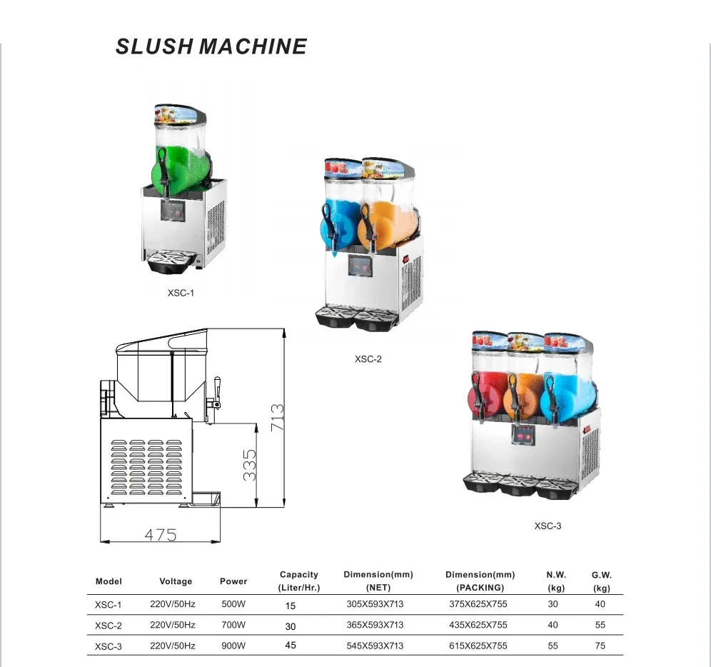 Slushy Machine Smoothie Slushie Maker Machine Commercial Industrial Double Bowl Frozen Drink Slush Machine 4