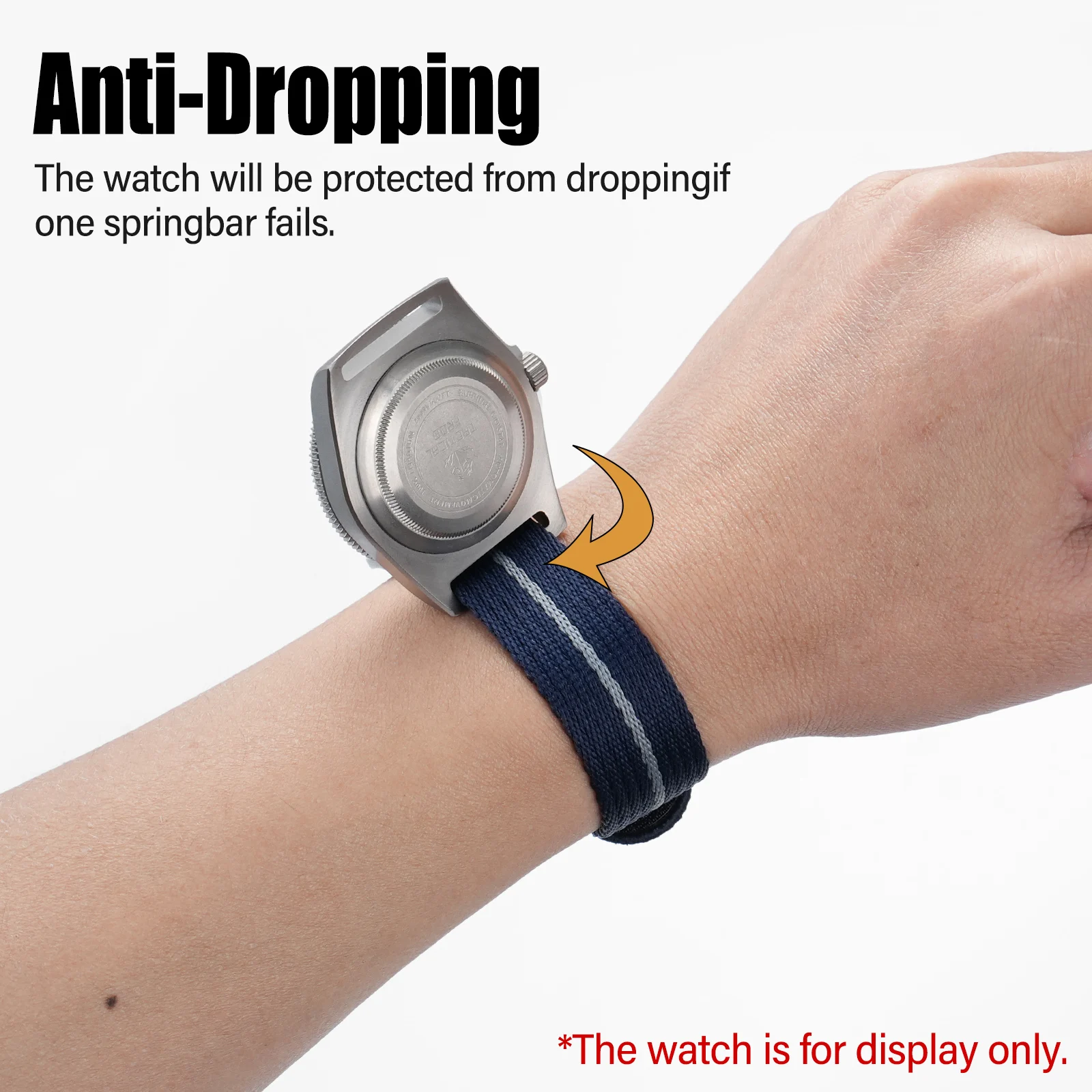 Premium Blue Nylon Strap with Titanium Buckle – Breathable Watch Band