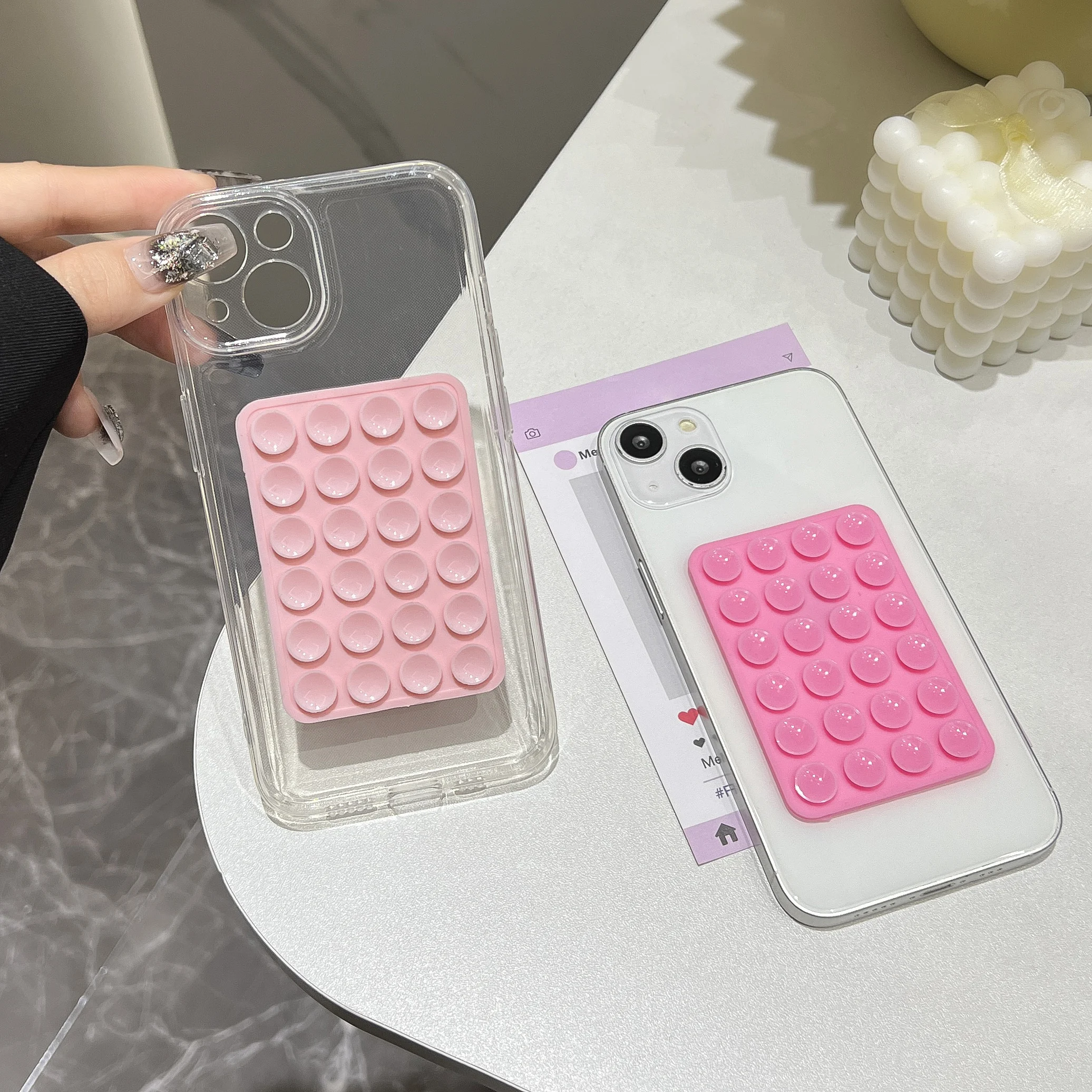 3D Suction Cup Airbag Soft Shockproof Phone Case